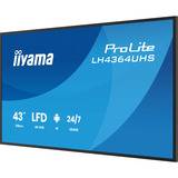 iiyama ProLite LH4364UHS-B1AG, Public Display schwarz (matt), UltraHD/4K, VA, WiFi, Fernbedienung