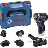 Bosch Akku-Bohrschrauber GSR 12V-32 FC Professional, 12Volt blau/schwarz, ohne Akku und Ladegerät, inkl. 5 Aufsätze, L-BOXXX