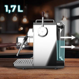 Cecotec Baristeo Intima Siebträgermaschine, Espressomaschine silber/edelstahl, Thermoblock