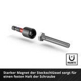 EINHELL  Impact-Bit-Set in M-CASE, 39-teilig, Bit-Satz mit Stecknüssen