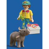 PLAYMOBIL 72025 DuoPack Tierpfleger mit Nashorn, Konstruktionsspielzeug 