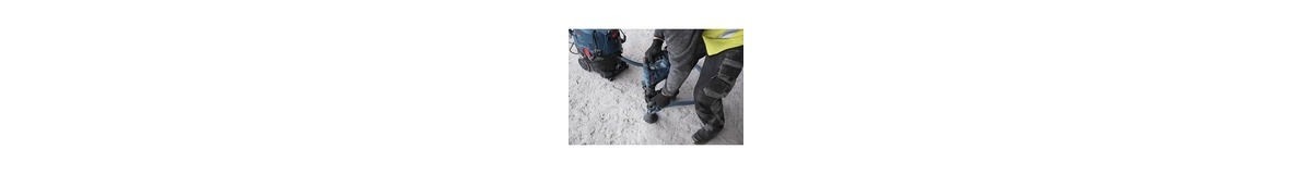 Bosch Staubabsaugung GDE max Professional, Staubsauger-Aufsatz blau, mit Adapter für Stockerplatten