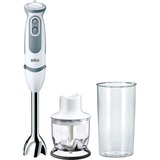 Braun MultiQuick 5 Stabmixer Vario MQ 5220 weiß/grau, 1.000 Watt, mit Zerkleinerer
