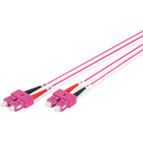 Digitus LWL Patchkabel, Duplex, SC > SC Stecker, Multimode OM4 violett, 1 Meter