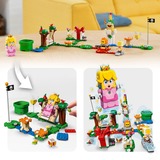 LEGO 71403 Super Mario Abenteuer mit Peach – Starterset, Konstruktionsspielzeug Baubares Spielzeug mit interaktiver Prinzessinnen Figur, Gelber Toad und Lemmy