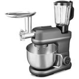Medion Life 3-in-1 Digitale Küchenmaschine MD18430 grau, 1.200 Watt, 5 Liter Schüssel, inkl. Fleischwolf und Mixeraufsatz