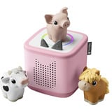 tonies Toniebox 2 Rosa Starter Set My First Tonies Bauernhof, Lautsprecher 