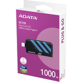 ADATA External SSD SC735 1 TB, Externe SSD schwarz/blau, USB-C 3.2 Gen 2 (10 Gbit/s)