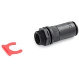 Alphacool ES Schnellverschlusskupplung G1/4 IG PushIn Female, Verbindung schwarz, Schottverschraubung