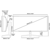 Arozzi Nova 34T2K165, Gaming-Monitor 86.4 cm (34 Zoll), lila, UWQHD, VA, Curved, HDMI, DP, Lautsprecher, 165Hz Panel
