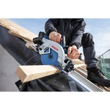 Bosch Professional Akku-Handkreissäge GKS 18V-57-2 GX Professional solo + FSN 440 X blau/schwarz, ohne Akku und Ladegerät, mit Führungsschiene für Querschnitte