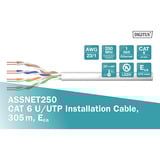 Digitus Professional ASSNET250 Cat.6 U/UTP Verlegekabel simplex, Eca grau, 305 Meter Trommel