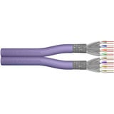 Digitus Professional Cat.6 U/UTP Verlegekabel Duplex, Dca-s2,d2,a1 violett, 500 Meter Trommel