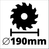 EINHELL Handkreissäge TE-CS 190/1 rot/schwarz, 1.500 Watt