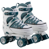 HUDORA Roller Skates Gr. 36-39, Rollschuhe blau/weiß, Sneaker-Look