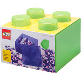 Room Copenhagen LEGO Storage Brick 4 Top Lid Translucent, Aufbewahrungsbox hellgrün/transparent