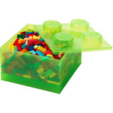 Room Copenhagen LEGO Storage Brick 4 Top Lid Translucent, Aufbewahrungsbox hellgrün/transparent