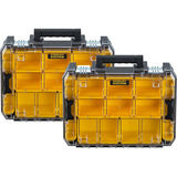 Stanley PRO-STACK Organizer Duo-Pack, Werkzeugkiste schwarz/transparent, 2 Stück
