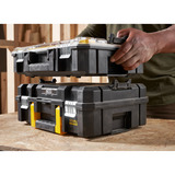 Stanley PRO-STACK Organizer Duo-Pack, Werkzeugkiste schwarz/transparent, 2 Stück