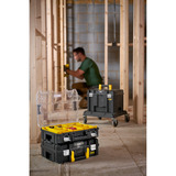 Stanley PRO-STACK Organizer Duo-Pack, Werkzeugkiste schwarz/transparent, 2 Stück