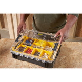 Stanley PRO-STACK Organizer Duo-Pack, Werkzeugkiste schwarz/transparent, 2 Stück