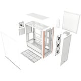 Thermaltake S370 WS Snow White, Tower-Gehäuse weiß, Tempered Glass