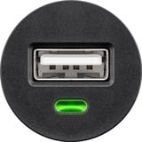goobay Auto-Ladegerät 5 Watt schwarz, 1x USB-A, 12 / 24 Volt