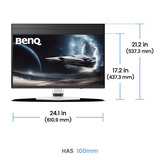 BenQ MOBIUZ EX271QZ, Gaming-Monitor 67.3 cm (26.5 Zoll), QHD, OLED, HDMI, DisplayPort, USB-C, Freesync Premium Pro, 500Hz Panel