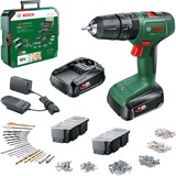 Bosch Akku-Schlagbohrschrauber EasyImpact 18V-40 + SystemBox grün/schwarz, 2x Li-Ionen Akku 1,5Ah, POWER FOR ALL ALLIANCE