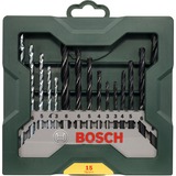 Bosch Mini X-Line Mixed Set, 15-teilig, Bohrer-Satz grün