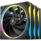 DeepCool FL12R SE 3IN1, Gehäuselüfter schwarz, Reverse 3er Pack, 120 mm
