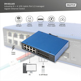 Digitus Industrialler 8 + 4 10G Uplink Port L3 managed Gigabit, Switch 
