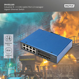 Digitus Industrialler 8 + 4 10G Uplink Port L3 managed Gigabit, Switch 