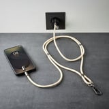 Intenso Handykette und Lade-/Datenkabel Cell Phone Charging Lanyard beige, 1,65 Meter, USB-C, PD3.0 / QC4.0, Nylon