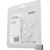 Lindy USB Typ C Port Schloss 10 Stück, Sicherheit weiß, Schlüssel separat erhältlich