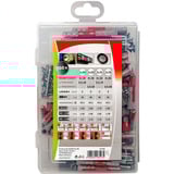 fischer Profi-Box DuoPower kurz/lang + Schrauben , Dübel hellgrau/rot, 150-teilig, mit Schrauben