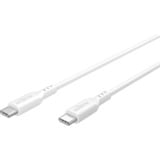 goobay USB 2.0 Silikonkabel weiß, USB-C Stecker > USB-C Stecker weiß, 1,5 Meter, PD 60 Watt