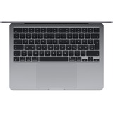 Apple MacBook Air 34,5 cm (13,6") 2024, Notebook grau, 8 GB, 256 GB (256 GB SSD), M3, 8-Core GPU, macOS, Deutsch