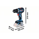 Bosch Akku-Bohrschrauber GSR 18V-90 C Professional, 18Volt blau/schwarz, 2x Li-Ionen Akku 5,0Ah, in L-BOXX