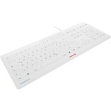 CHERRY STREAM PROTECT KEYBOARD, Tastatur weiß, DE-Layout, Cherry SX-Scherentechnologie
