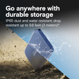 Crucial X10 Portable SSD 4 TB, Externe SSD blau, USB-C 3.2