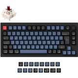 Keychron Q1 Knob, Gaming-Tastatur schwarz/blaugrau, DE-Layout, Gateron G Pro Brown, Hot-Swap, Aluminiumrahmen, RGB