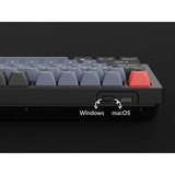Keychron Q1 Knob, Gaming-Tastatur schwarz/blaugrau, DE-Layout, Gateron G Pro Brown, Hot-Swap, Aluminiumrahmen, RGB