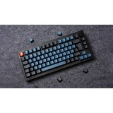 Keychron Q1 Knob, Gaming-Tastatur schwarz/blaugrau, DE-Layout, Gateron G Pro Brown, Hot-Swap, Aluminiumrahmen, RGB