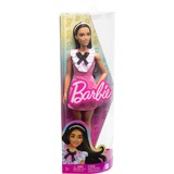 Mattel Barbie Fashionistas-Puppe mit schwarzem Haar und Karokleid 