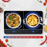 Medion LIFE Doppel-Induktionskochplatte MD 15324 schwarz, 3.500 Watt, 2x Ø 20cm