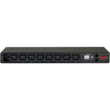 APC Metered Rack PDU AP7821B mit Messfunktion, 1HE, 8x C13, Steckdosenleiste schwarz, 16 A, 230 V