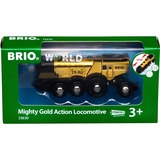 BRIO World Goldene Batterielok mit Licht und Sound, Spielfahrzeug 