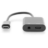 Digitus USB-C Adapter auf USB-C + 3,5mm Klinke schwarz