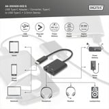 Digitus USB-C Adapter auf USB-C + 3,5mm Klinke schwarz